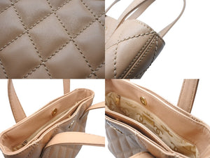CHANEL シャネル ココマーク ハンドバッグ ワイルドステッチ 7番台 カーフスキン ベージュ ゴールド金具 美品 中古 4c070577