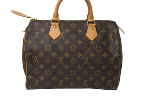 極美品 LOUIS VUITTON ルイヴィトン スピーディ30 ハンドバッグ M41526 モノグラムキャンバス ブラウン 中古 4c070581