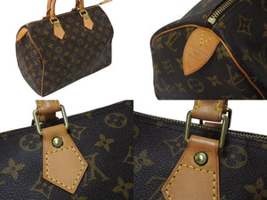 極美品 LOUIS VUITTON ルイヴィトン スピーディ30 ハンドバッグ M41526 モノグラムキャンバス ブラウン 中古 4c070581