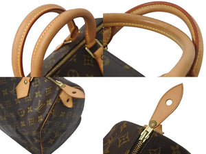 極美品 LOUIS VUITTON ルイヴィトン スピーディ30 ハンドバッグ M41526 モノグラムキャンバス ブラウン 中古 4c070581