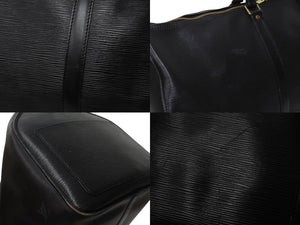 LOUIS VUITTON ルイヴィトン キーポル55 ボストンバッグ ゴールド金具 M59052 エピレザーブラック 美品 中古 4c070584