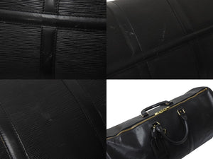 LOUIS VUITTON ルイヴィトン キーポル55 ボストンバッグ ゴールド金具 M59052 エピレザーブラック 美品 中古 4c070584