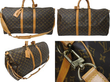 Load image into Gallery viewer, LOUIS VUITTON ルイヴィトン キーポルバンドリエール55 ボストンバッグ M41414 モノグラム PVC レザー ブラウン 美品 中古 4c070585