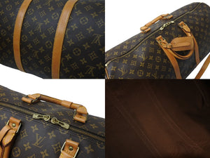 LOUIS VUITTON ルイヴィトン キーポルバンドリエール55 ボストンバッグ M41414 モノグラム PVC レザー ブラウン 美品 中古 4c070585