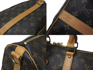 LOUIS VUITTON ルイヴィトン ボストンバッグ キーポルバンドリエール45 モノグラム M41418 ブラウン ゴールド金具 美品 中古 4c070586