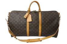 Load image into Gallery viewer, LOUIS VUITTON ルイヴィトン モノグラム キーポル55 ボストンバッグ ブラウン ロゴ ゴールド金具 M41414 美品 中古 4c070587