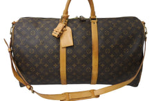 Load image into Gallery viewer, LOUIS VUITTON ルイヴィトン モノグラム キーポル55 ボストンバッグ ブラウン ロゴ ゴールド金具 M41414 美品 中古 4c070587