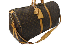 Load image into Gallery viewer, LOUIS VUITTON ルイヴィトン モノグラム キーポル55 ボストンバッグ ブラウン ロゴ ゴールド金具 M41414 美品 中古 4c070587
