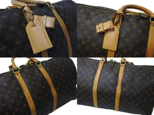 LOUIS VUITTON ルイヴィトン モノグラム キーポル55 ボストンバッグ ブラウン ロゴ ゴールド金具 M41414 美品 中古 4c070587