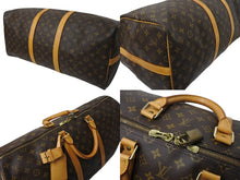Load image into Gallery viewer, LOUIS VUITTON ルイヴィトン モノグラム キーポル55 ボストンバッグ ブラウン ロゴ ゴールド金具 M41414 美品 中古 4c070587