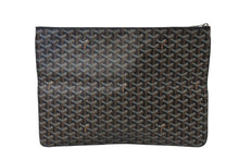 Load image into Gallery viewer, GOYARD ゴヤール セナGM クラッチバッグ SENAT2GMLTY01CL01P レザー PVC ブラック シルバー金具 美品 中古 4c070594