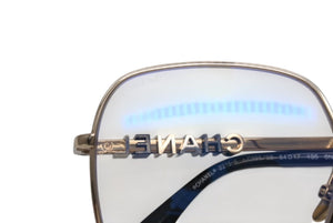 新品未使用 CHANEL シャネル サングラス スクエア シェイプ ブルーライトカット GP ブラック ゴールド 2215S c.C395/SB 中古 4c070606
