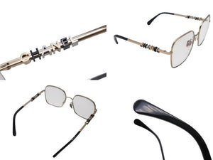 新品未使用 CHANEL シャネル サングラス スクエア シェイプ ブルーライトカット GP ブラック ゴールド 2215S c.C395/SB 中古 4c070606