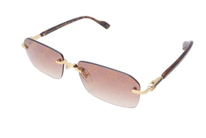 極美品 GUCCI グッチ サングラス GG1221S サイズ56□16 140 ブラウン プラスチック アイウェア 中古 4c070616 