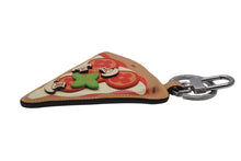 Load image into Gallery viewer, 新品未使用 LOUIS VUITTON ルイヴィトン ピザ キーホルダー チャーム ブラウン M02189 シルバー金具 中古 4c070675