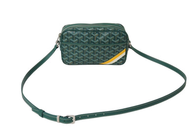 新品同様 GOYARD ゴヤール カップヴェールPM マーカージュ ショルダーバッグ グリーン シルバー金具 ゴヤールディンキャンバス 中古 4c070681