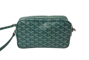 新品同様 GOYARD ゴヤール カップヴェールPM マーカージュ ショルダーバッグ グリーン シルバー金具 ゴヤールディンキャンバス 中古 4c070681