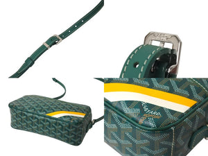 新品同様 GOYARD ゴヤール カップヴェールPM マーカージュ ショルダーバッグ グリーン シルバー金具 ゴヤールディンキャンバス 中古 4c070681