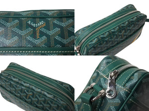 新品同様 GOYARD ゴヤール カップヴェールPM マーカージュ ショルダーバッグ グリーン シルバー金具 ゴヤールディンキャンバス 中古 4c070681
