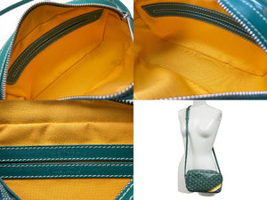 新品同様 GOYARD ゴヤール カップヴェールPM マーカージュ ショルダーバッグ グリーン シルバー金具 ゴヤールディンキャンバス 中古 4c070681