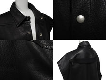 Load image into Gallery viewer, 新品同様 RickOwens リックオウエンス レザーベスト ジャケット RU21S6776-LC モルドバ製 ブラック シルバー金具 サイズ42 中古 4c070682