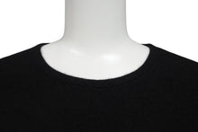 Load image into Gallery viewer, 新品未使用 ChromeHearts クロムハーツ ニット トップス クロスパッチ CHクロス カシミヤ レザー シルバー925 ブラック 中古 M 4c070686
