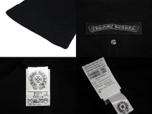 Load image into Gallery viewer, 新品未使用 ChromeHearts クロムハーツ ニット トップス クロスパッチ CHクロス カシミヤ レザー シルバー925 ブラック 中古 M 4c070686