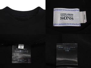 UNITED ARROWS & SONS by DAISUKE OBANA ESEENS ユナイテッドアローズアンドサンズ クルーネックロングスリーブシャツ ブラック Lサイズ 5512-299-0611 美品 中古 4c070690