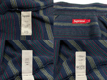画像をギャラリービューアに読み込む, 未使用 Supreme シュプリーム Woven Stripe Shirt ウーブンストライプシャツ サイズ XL ネイビー 中古 4c070695 