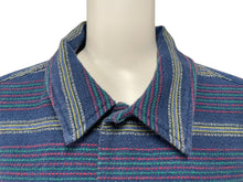 画像をギャラリービューアに読み込む, 未使用 Supreme シュプリーム Woven Stripe Shirt ウーブンストライプシャツ サイズ XL ネイビー 中古 4c070695 