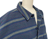 画像をギャラリービューアに読み込む, 未使用 Supreme シュプリーム Woven Stripe Shirt ウーブンストライプシャツ サイズ XL ネイビー 中古 4c070695 