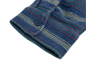 未使用 Supreme シュプリーム Woven Stripe Shirt ウーブンストライプシャツ サイズ XL ネイビー 中古 4c070695 