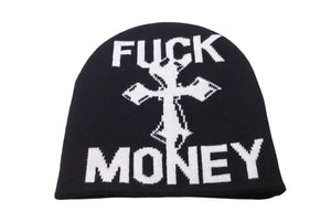 未使用 Supreme シュプリーム FUCK MONEY BEANIE ファックマニービーニー ワンサイズ ブラック 中古 4c070698 