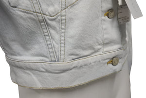 新品未使用 Stella McCartney ステラマッカートニー デニムジャケット 604124 イタリア製 ブルー シルバー サイズ36 中古 4c070721