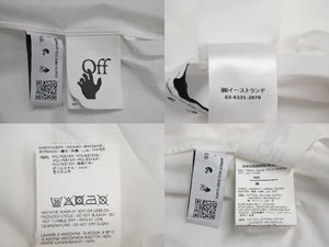 極美品 OFF WHITE オフホワイト Popeline アシンメトリー シャツドレス OWDB280R21FAB0001 ホワイト サイズ38 中古 4c070726 