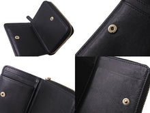 Load image into Gallery viewer, CHANEL シャネル ココマーク コインケース ミニウォレット 30番台 ラムスキン ブラック ゴールド金具 美品 中古 4c070742