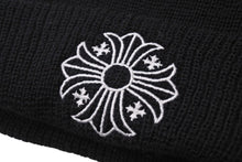 Load image into Gallery viewer, 新品未使用 CHROME HEARTS クロムハーツ ニットキャップ ビーニー サマーニット ブラック ウール ONE SIZE 刺繍 中古 4c070747