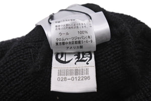 新品未使用 CHROME HEARTS クロムハーツ ニットキャップ ビーニー サマーニット ブラック ウール ONE SIZE 刺繍 中古 4c070747