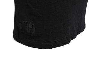 新品未使用 Chrome hearts クロムハーツ 半袖 Ｖ ネックシャツ サイズM コットン ブラック 中古 4c070764