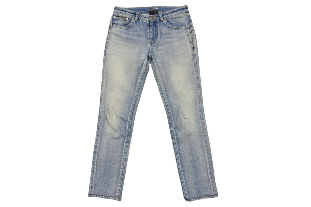 SAINT LAURENT サンローラン デニム コットン ブルー レザータグ 589797 サイズ25 中古美品 4c070768 