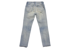 SAINT LAURENT サンローラン デニム コットン ブルー レザータグ 589797 サイズ25 中古美品 4c070768 