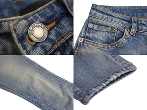 SAINT LAURENT サンローラン デニム コットン ブルー レザータグ 589797 サイズ25 中古美品 4c070768 