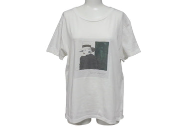 極美品 SAINT LAURENT サンローラン 半袖Tシャツ ブランドロゴ コットン ホワイト 551370 サイズS 中古 4c070770 