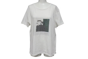 極美品 SAINT LAURENT サンローラン 半袖Tシャツ ブランドロゴ コットン ホワイト 551370 サイズS 中古 4c070770 