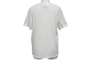 極美品 SAINT LAURENT サンローラン 半袖Tシャツ ブランドロゴ コットン ホワイト 551370 サイズS 中古 4c070770 