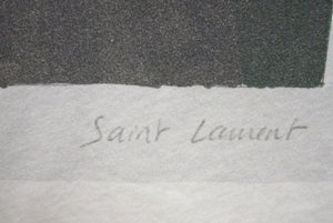 極美品 SAINT LAURENT サンローラン 半袖Tシャツ ブランドロゴ コットン ホワイト 551370 サイズS 中古 4c070770 