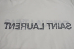 極美品 SAINT LAURENT サンローラン 半袖Tシャツ ブランドロゴ コットン ホワイト 663278 サイズS 中古 4c070771 