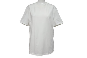 美品 PRADA プラダ 半袖Tシャツ UJN712 サイズS トライアングルロゴ ホワイト 刺繍ロゴ コットン 中古 4c070782 