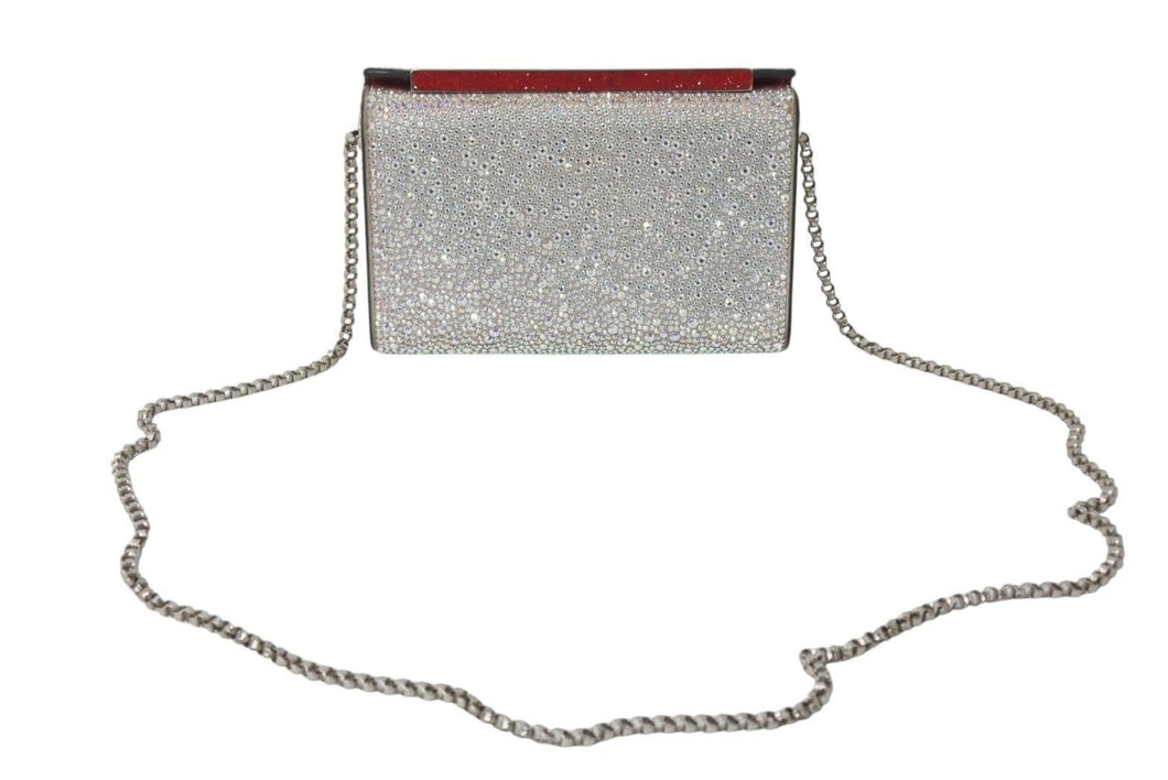 Christian Louboutin クリスチャン ルブタン ショルダーバッグ パーティバッグ スワロフスキー 美品 中古 4c070796 