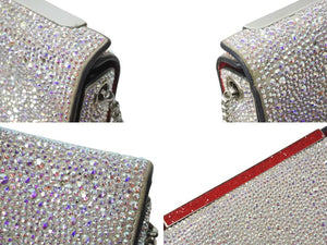 Christian Louboutin クリスチャン ルブタン ショルダーバッグ パーティバッグ スワロフスキー 美品 中古 4c070796 